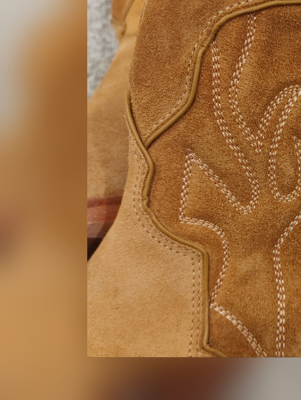 Reformation Otto Mini Western Tan Suede Western Ankle Booties Boots Size 9 - Picture 11 of 12